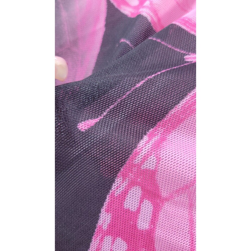 ​Shein Pink Butterfly Mesh Print Skinny Leggings Pants Medium US 6 Stretchy - Picture 8 of 10